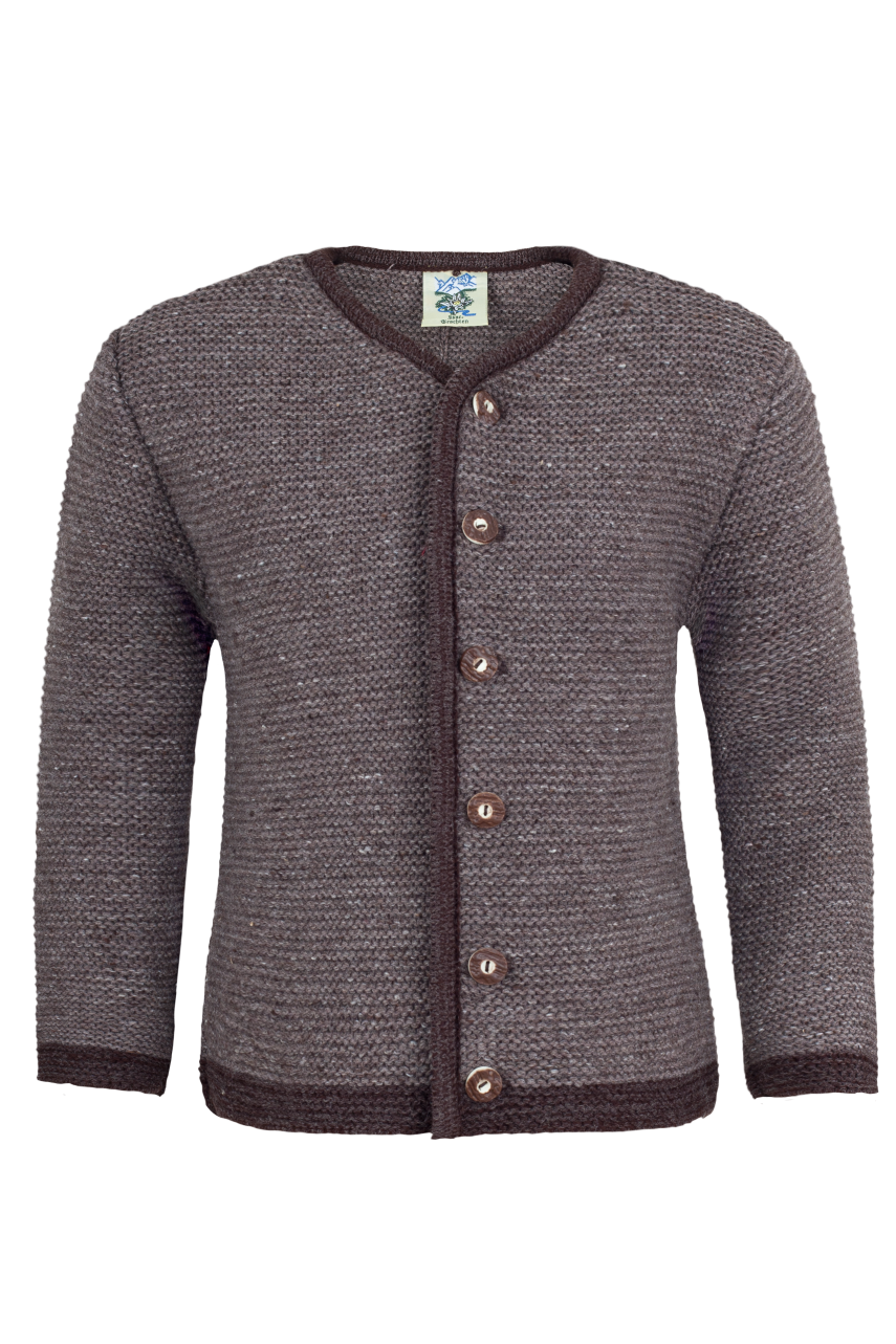 Isar Trachten Kinder Trachtenstrickjacke braun Gr. 68-176 - Image 2