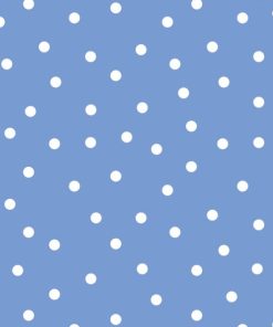 Baumwollstoff – Tupfen groß blau-weiß