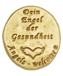 Engel Münze „Dein Engel der Gesundheit“ von Angels Welcome vergoldet