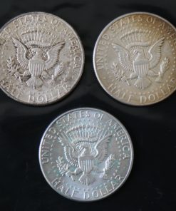 3x Half Dollar Münzen aus Amerika unterschiedlicher Zustand Second-Hand Silber