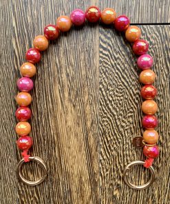 NITA kurze Handykette SHINY PEARLS in magic mandarine * schimmernder Look
