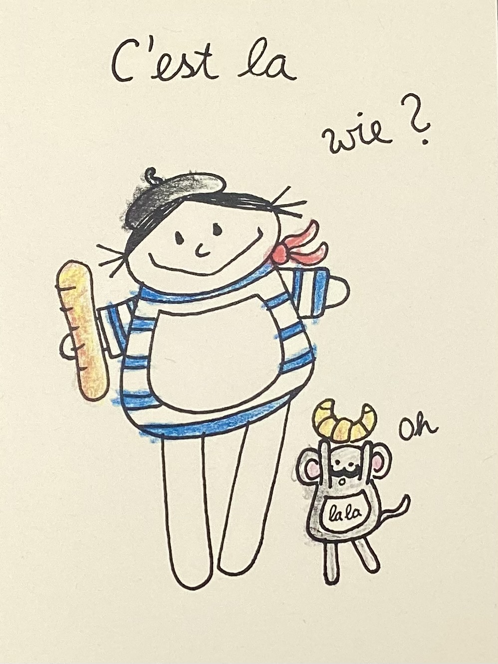 C’est la wie ? Karte Französin Oh la la / C’est la vie Wortspiel - Image 6