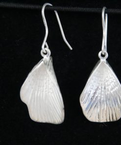 2 Stück Ohrhänger individuelles Design Ohrring als Muschel in 925er Silber