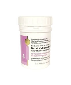 Schüßler Salz Kautabletten Adler Pharma Nr. 4 Kalium chloratum D6 (Salz der Schleimhäute und Drüsen) – 100 g