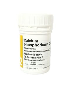 Schüßler Salz Adler Pharma Nr. 2 Calcium phosphoricum D6 (Salz für Knochenaufbau und Eiweißstoffwechsel) – 200 Stück