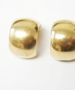 1 Paar Ohrringe als Ohrstecker schlicht glatt und schwer aus Gold Punze 750 I/Fa