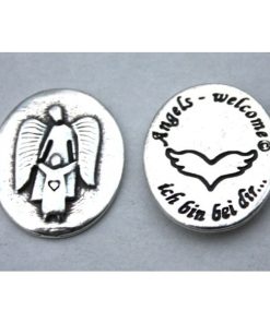 Engel Münze mit Kind „ich bin bei Dir“ von Angels Welcome