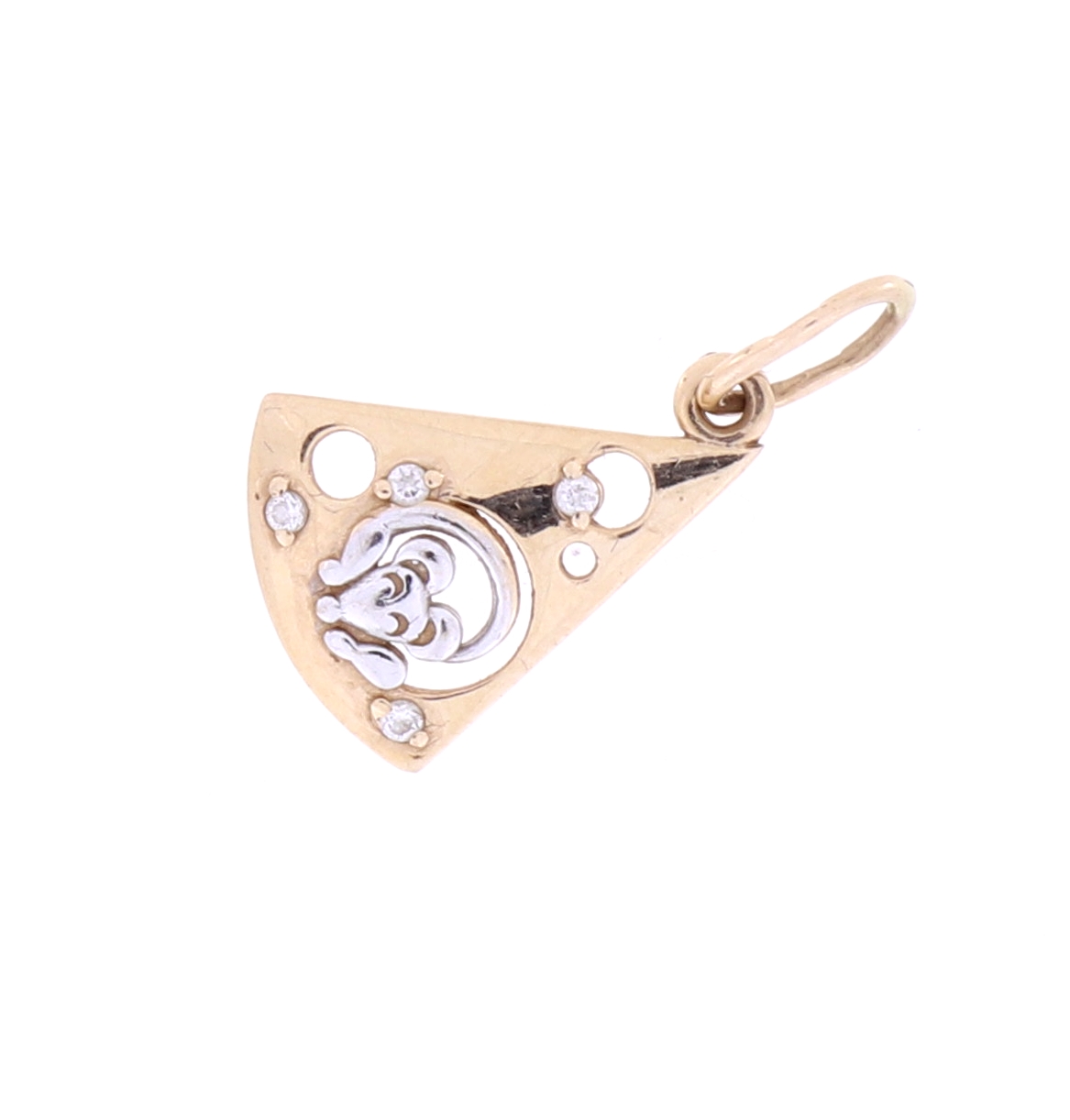 Goldanhänger mit Diamanten? Maus 585er Rotgold 15×11 mm Gold Anhänger - Image 5