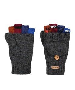 Barts PUPPETEER BUMGLOVES Strickhandschuhe dark heather Boys